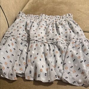 Current Air White and Black Polka Dot Mini Skirt